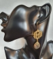 Preview: Elegant earring, brass goldplated, Labradorite