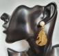 Preview: Earring made from brass, goldplated with baroque pearl