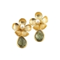 Preview: Earring made from brass, goldplated with pearl and Labradorite