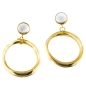 Preview: Earring made from brass, goldplated with baroque pearl