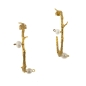 Preview: Earring made from brass, goldplated with pearl