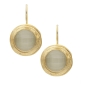 Preview: Earring made from brass, white Cateye