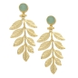 Preview: Earring made from brass, goldplated, aqua Chalcedony