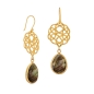 Preview: Elegant earring, brass goldplated, Labradorite