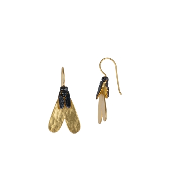 Earring made from brass, goldplated