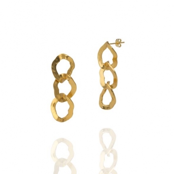 Earring made from brass, goldplated