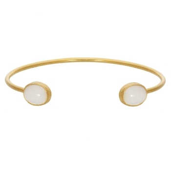 Bracelet brass goldplated, mother of pearl