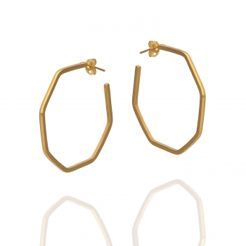 Earring made from brass, goldplated