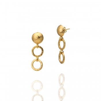 Earring made from brass, goldplated