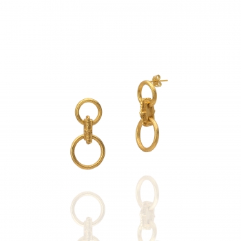 Earring made from brass, goldplated