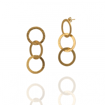 Earring made from brass, goldplated