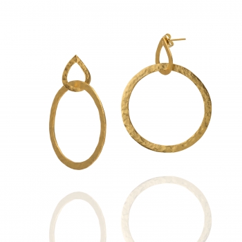 Earring made from brass, goldplated