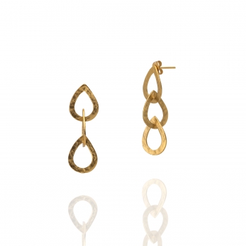 Earring made from brass, goldplated