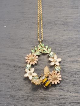 Necklace made from brass, goldplated