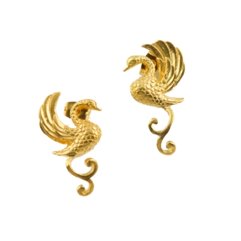 Earring made from brass, goldplated