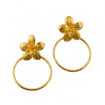 Earring made from brass, goldplated