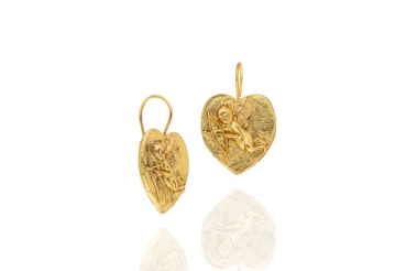 Earring made from brass, goldplated