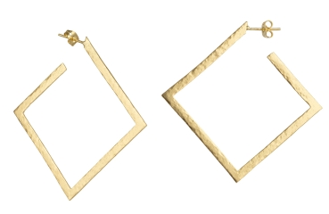 Earring made from brass, goldplated