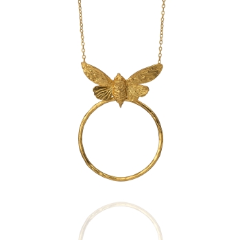 Necklace made from brass, goldplated