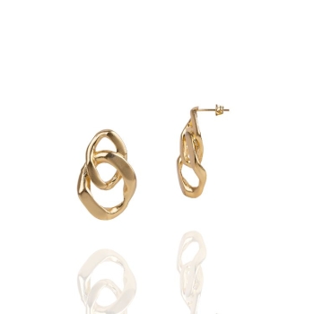 Earring made from brass, goldplated