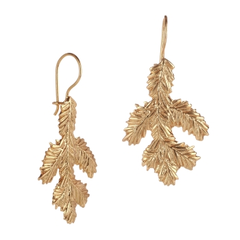 Earring made from brass, goldplated