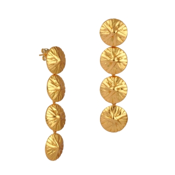 Earring made from brass, goldplated