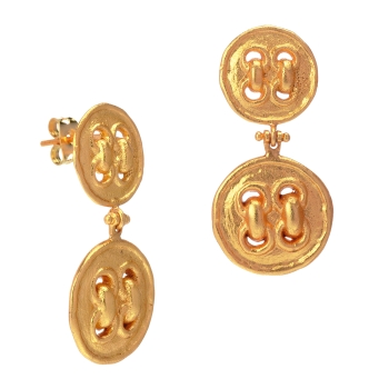 Earring made from brass, goldplated