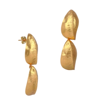 Earring made from brass, goldplated