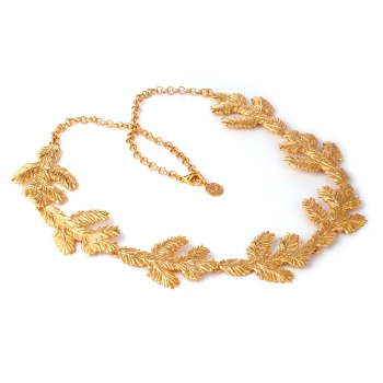 Necklace made from brass, goldplated