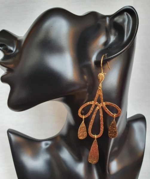 Earring made from brass, goldplated