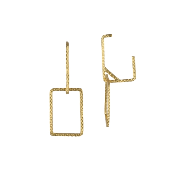 Earring made from brass, goldplated