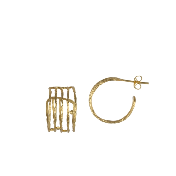 Earring made from brass, goldplated