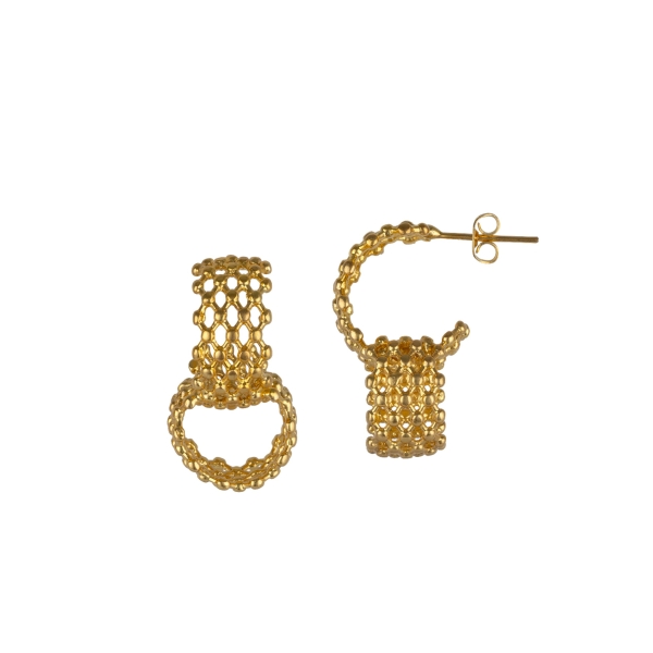 Earring made from brass, goldplated