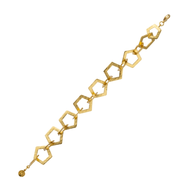 Bracelet made from brass, goldplated