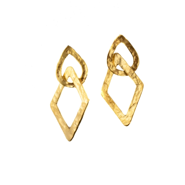 Earring made from brass, goldplated