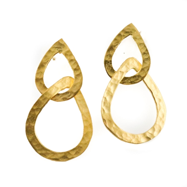 Earring made from brass, goldplated