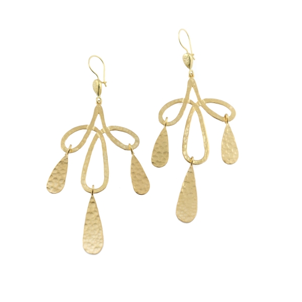 Earring made from brass, goldplated