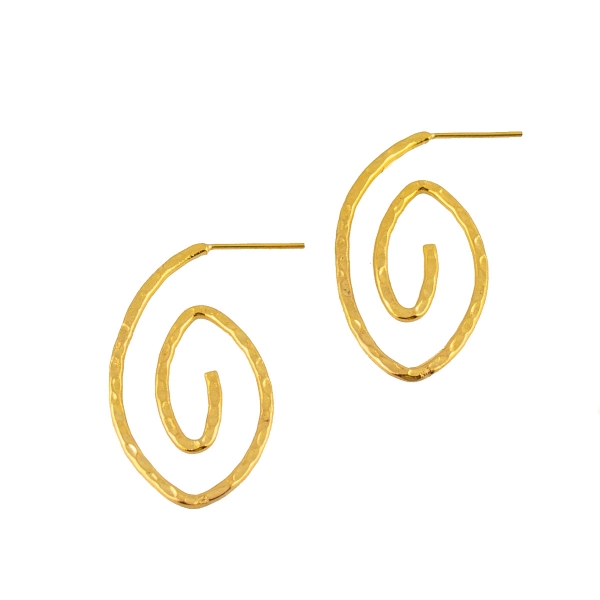 Earring made from brass, goldplated