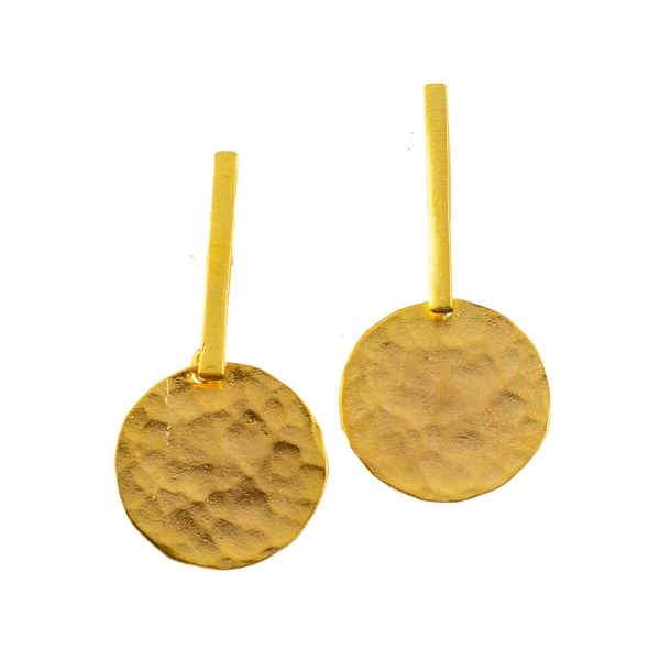 Earring made from brass, goldplated