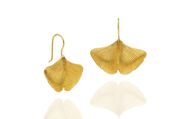 Earring made from brass, goldplated