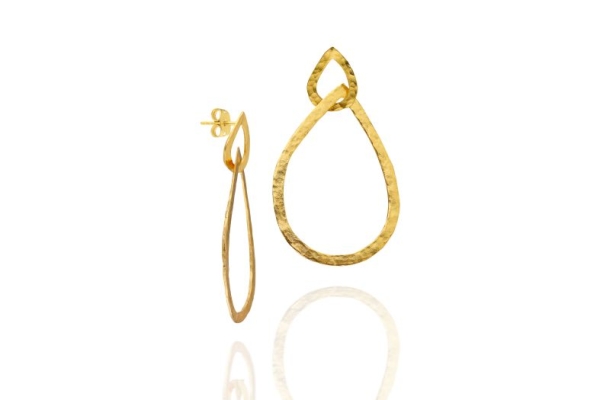 Earring made from brass, goldplated