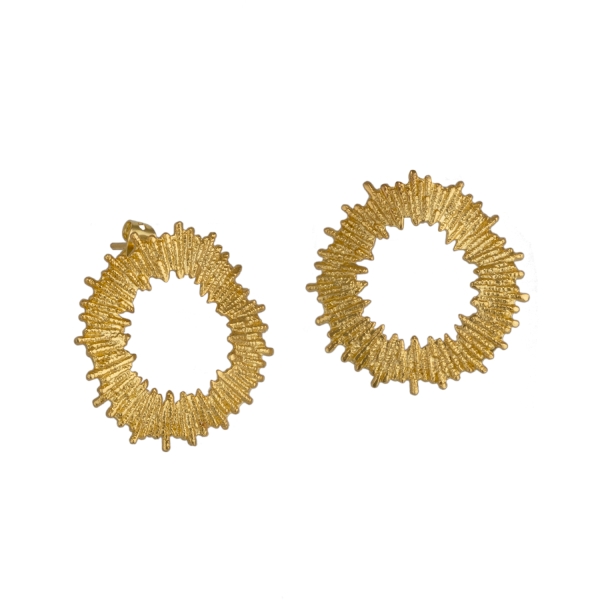 Earring made from brass, goldplated