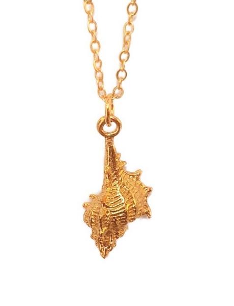 Necklace made from brass, goldplated