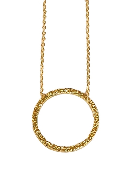 Necklace made from brass, goldplated