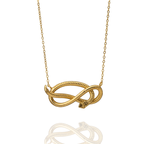 Necklace made from brass, goldplated