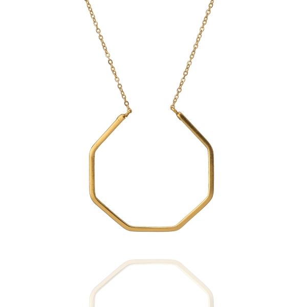 Necklace made from brass, goldplated