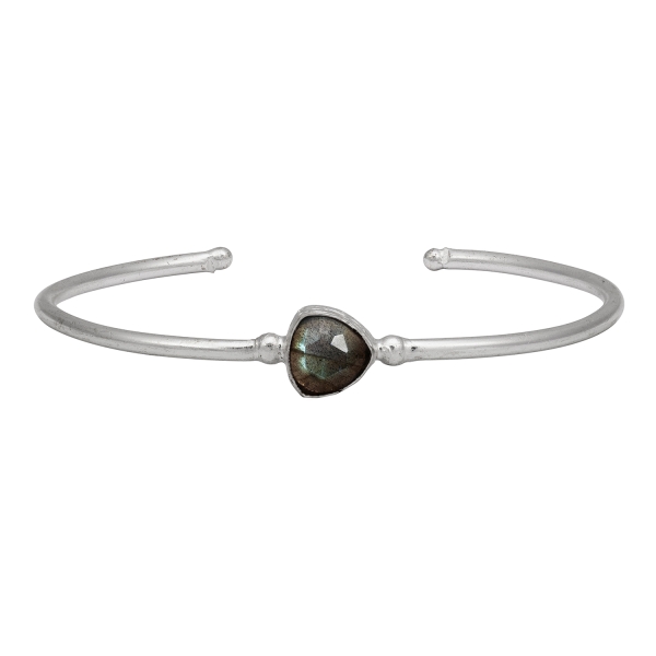 Bracelet made from 925 silver, labradorite