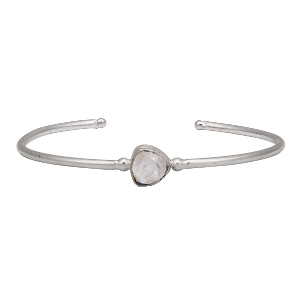 Bracelet made from 925 silver, moonstone