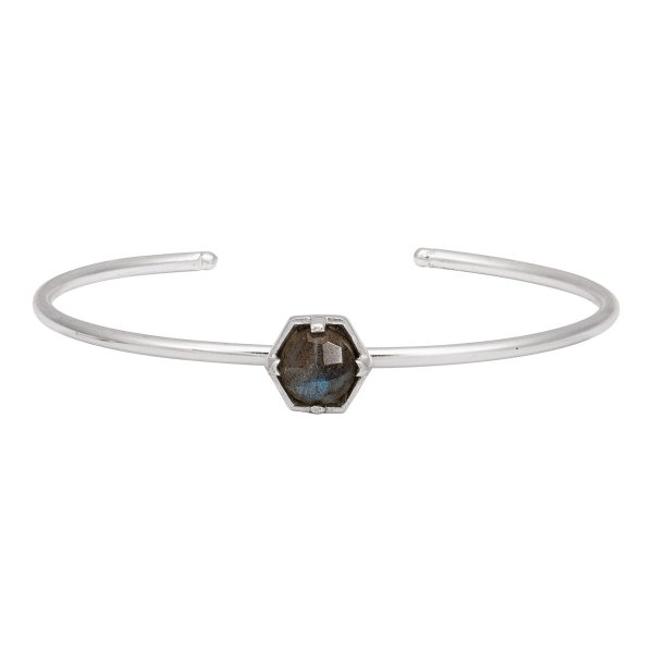 Bracelet made from 925 silver, labradorite