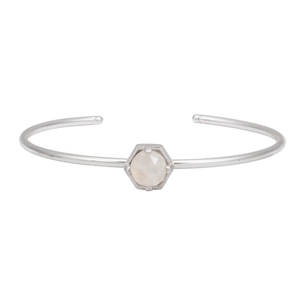 Bracelet made from 925 silver, moonstone